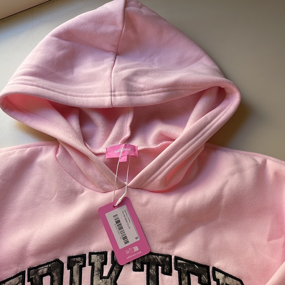 EDIKTED Pink Camo Logo Hoodie - Picture 3 of 5